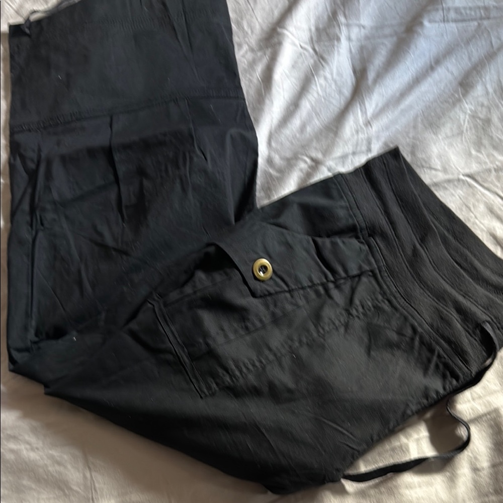 XCVI Black Cargo Pants Straight Leg